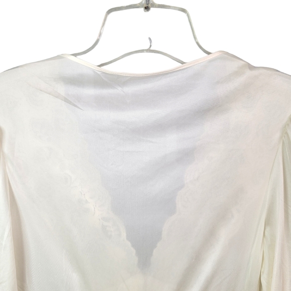 Shadow Line True Vintage Made in USA Sheer Lace Bridal Vibes Night Gown S - Picture 11 of 15